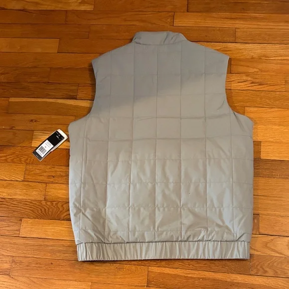 NWT Adidas Men's Light Gray Quilted Vest - sz M - Picture 3 of 4
